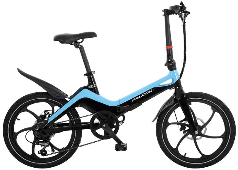 Falcon Flo Black/Blue Folding eBike